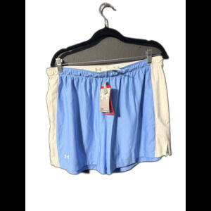 NWT Under Armour Women's Heatgear Woven 5" Shorts Training XL Blue
